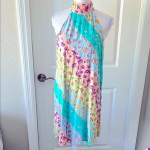 Floral Halter Dress in Multicolor Floral Clearance price FINAL Clearance Price
